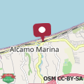 Map Bright Apartment in Alcamo: 100 m² with Sea View