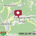 Mapa Albergo Diffuso Forgaria Monte Prat