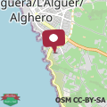 Map Alghero Appartamento Nereidi sul mare Attico con incredibile vista e verande per 8 persone