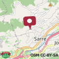 Mappa Appartamento a Sarre con giardino e vista panoramica