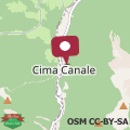 Karte Baita Cima Canale