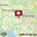 Mappa Beautiful Apartment with View in Penne 103 m²