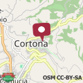 Map Villa in Cortona with pool
