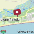 Map Bibione Pineda villa with porch and garden