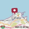 Map Cefalu in Blu