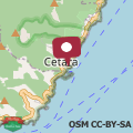 Map Cetara on the sea