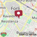 Mapa Forlì luminoso Home Art Gallery