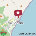 Karte Geräumige Wohnung in Cala Gonone mit Grill und Neben dem Strand