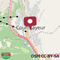 Mappa incantevole appartamento in centro a Courmayeur