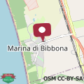 Map ISA-Holiday Homes in Marina di Bibbona from 400 to 900 m from the beach, apartments 6 beds with private outdoor area