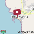 Map ISA-Residence with private beach in Bosa Marina just 100 meters from the sea