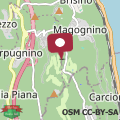 Map Lago Maggiore Alture di Stresa casa nel bosco confinante con il Golf des iles Borromées