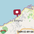 Map Large seaside apartment with patio in Lu Bagnu