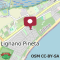 Map Lignano Pineta with air conditioning&washing machine