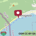 Map Lugano Lake, nido del cigno