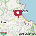Map Mondello beach house with terrace 2 steps from the sea