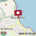 Mapa Mondello front beach