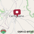 Mapa Privatunterkunft in Cerfignano