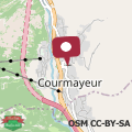 Map Refuge en Bois - Courmayeur Center and Parking
