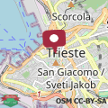 Mapa Rifugio Whitman, con parcheggio in centro Trieste