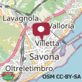 Mappa Romantica fuga con vista panoramica sulla città di Savona