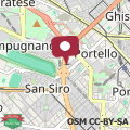 Mapa SAN SIRO a 7 minuti Stanza Top con zone Comuni