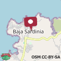 Map Villa a baia Sardinia, faro dei monaci