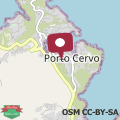 Map Villa Dea overlooking the harbor of Porto Cervo