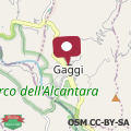 Map Villa in Gaggi with Pool near Mount Etna